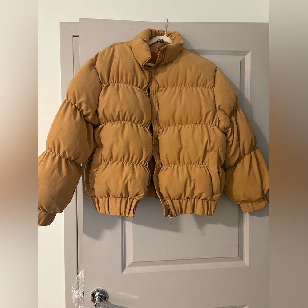 Missguided Camel Puffer Jacket
